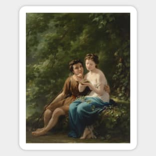 Idylle im Waldinneren by Fritz Zuber-Buhler Sticker